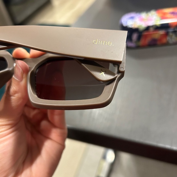 Dime x Acne Studios Oversized Square Sunglasses Taupe Brown Lenses main image 9